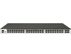 48 個(gè) 1GE Base-T 端口，4 個(gè) 10GE SFP+端口，三層以太網(wǎng)交換機(jī)